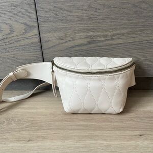 Target White Quilted Belt Bag
